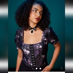 Her Universe Black and Purple Gothic Top